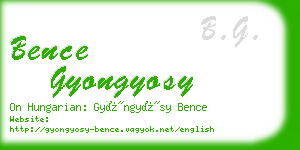 bence gyongyosy business card